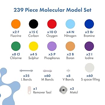 Amazon.com: OLD NOBBY Organic Chemistry 239 Piece Model Kit